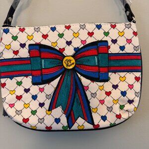 Brighton Love & Joy Crossbody Bag With Heart Print & Tassel Accent & Notebook
